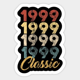 20th Birthday Gift Classic Retro Born 1999 Anniversary Gift Sticker